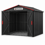 Prolomar 8x6 Outdoor Storage Shed, Weather-Resistant Metal, Double Door - Image 2