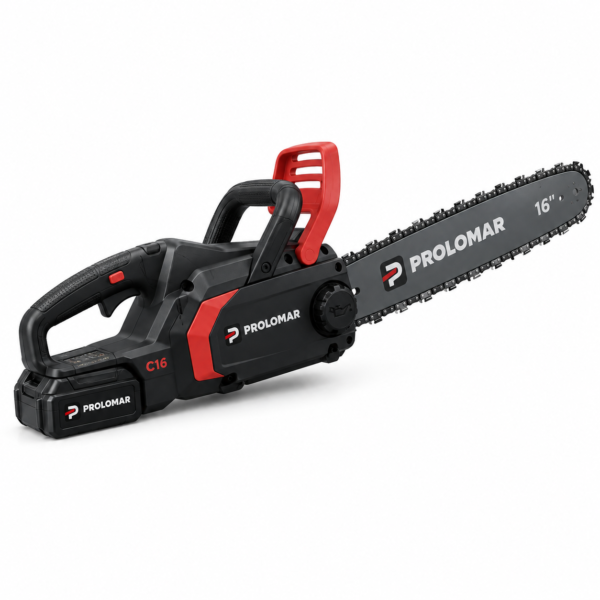 Prolomar C16 16-Inch Cordless Chainsaw, Battery Powered, Brushless Motor