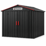 Prolomar 8x6 Outdoor Storage Shed, Weather-Resistant Metal, Double Door